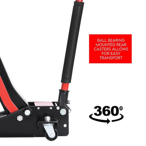 Fiernero Hydraulic Floor Jack 3T Trolley Low Profile Car Track Quick Lifting 75-500Mm