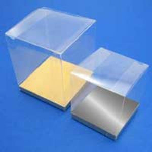 100 Pack Of 9Cm Sqaured Cube Gift Box - Product Showcase Clear Plastic Shop Display Storage Packaging