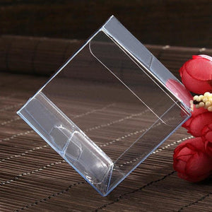 100 Pack Of 9Cm Sqaured Cube Gift Box - Product Showcase Clear Plastic Shop Display Storage Packaging