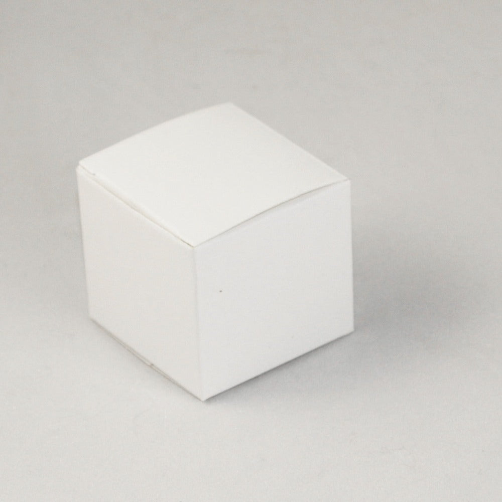 100 Pack Of White 5Cm Square Cube Card Gift Box - Folding Packaging Small Rectangle/Square Boxes For Wedding Jewelry Par