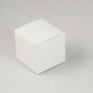 100 Pack Of White 5Cm Square Cube Card Gift Box - Folding Packaging Small Rectangle/Square Boxes For Wedding Jewelry Par