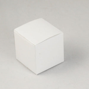 50 Pack Of White 8X8x8cm Square Cube Card Gift Box - Folding Packaging Small Rectangle/Square Boxes For Wedding Jewelry