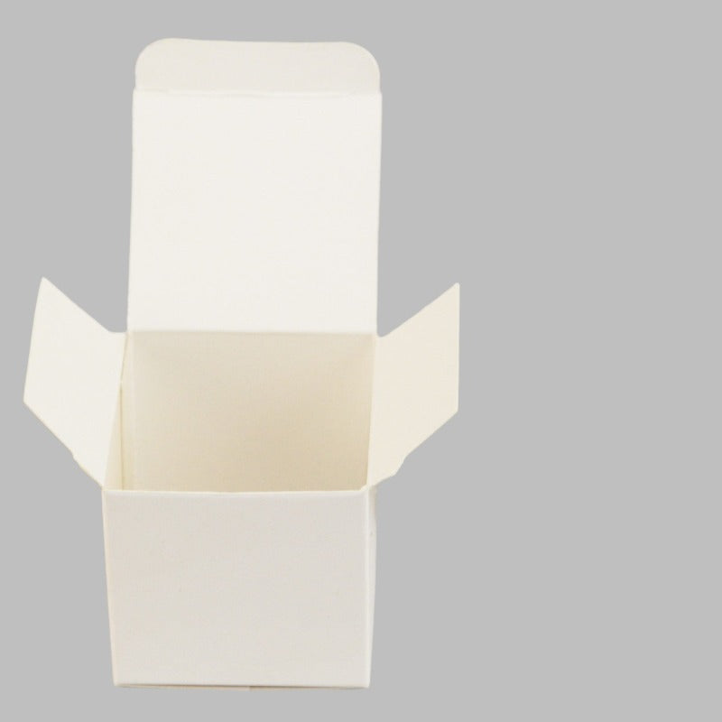 50 Pack Of White 8X8x8cm Square Cube Card Gift Box - Folding Packaging Small Rectangle/Square Boxes For Wedding Jewelry