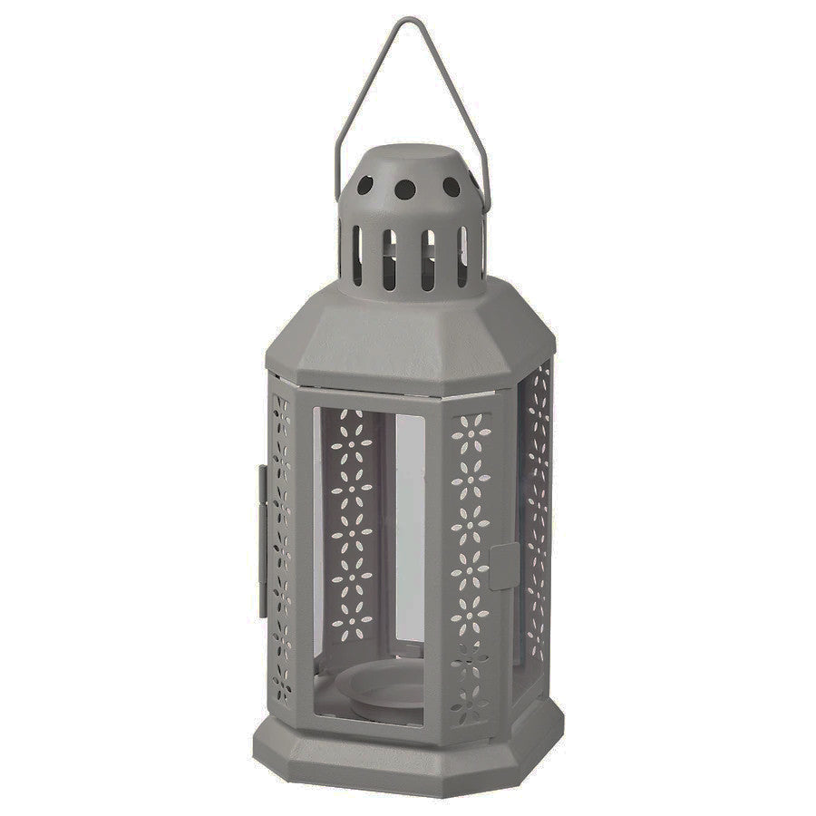 My Decorations 5 Pack Of Dark Grey Metal Miners Lantern Summer Wedding Home Party Room Balconey Deck 21Cm Tealight Candl