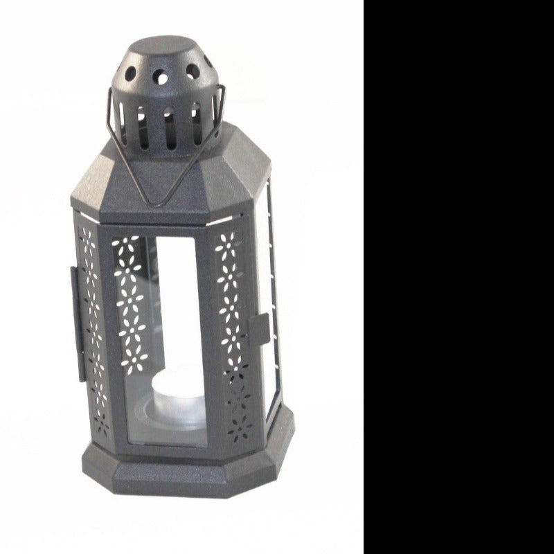 My Decorations 5 Pack Of Dark Grey Metal Miners Lantern Summer Wedding Home Party Room Balconey Deck 21Cm Tealight Candl