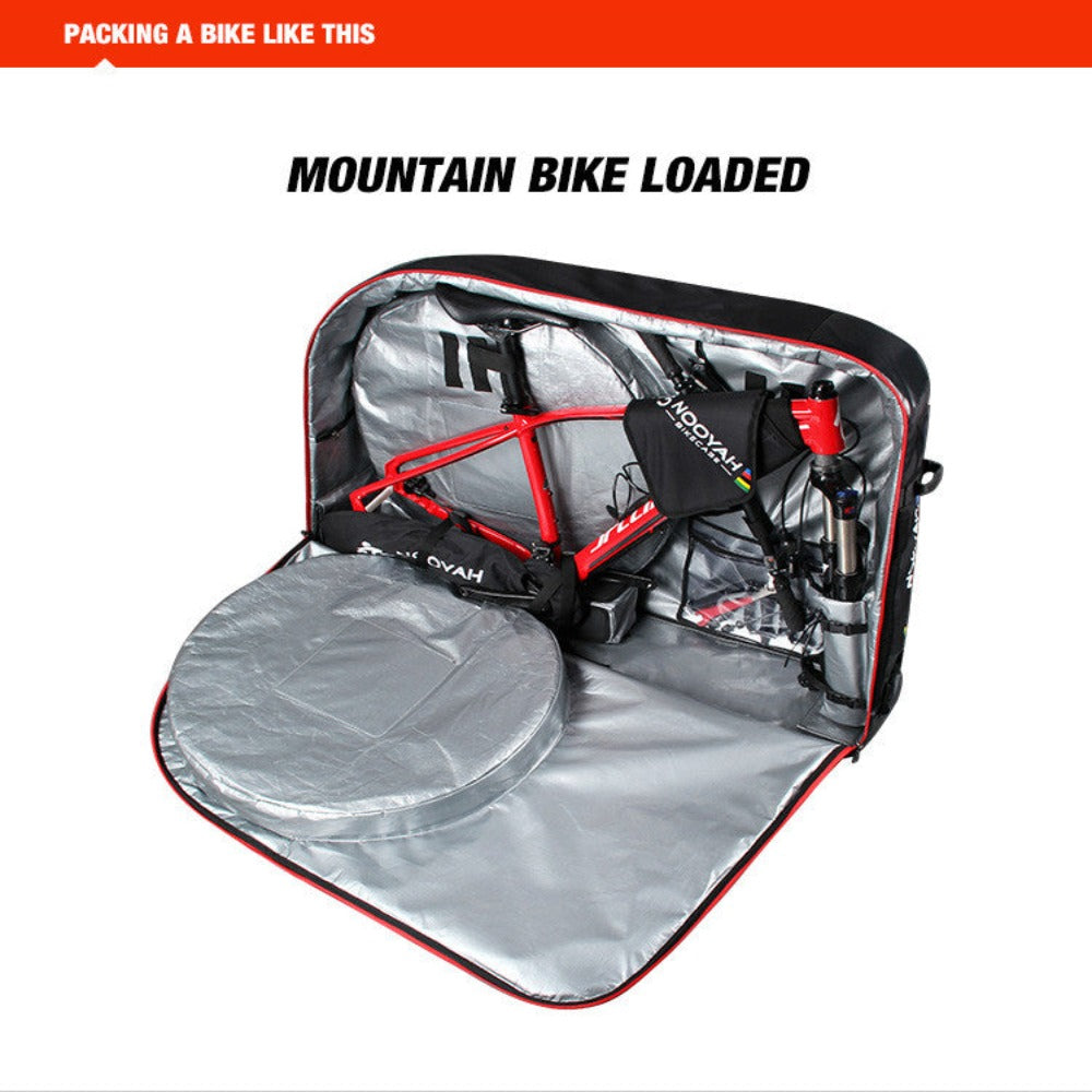 Nooyah Bike Travel Bag Case Plane Boat Shipping Transport Fits Cross Country All Mountain Mtb Tt Road Triathlon 29Er 700