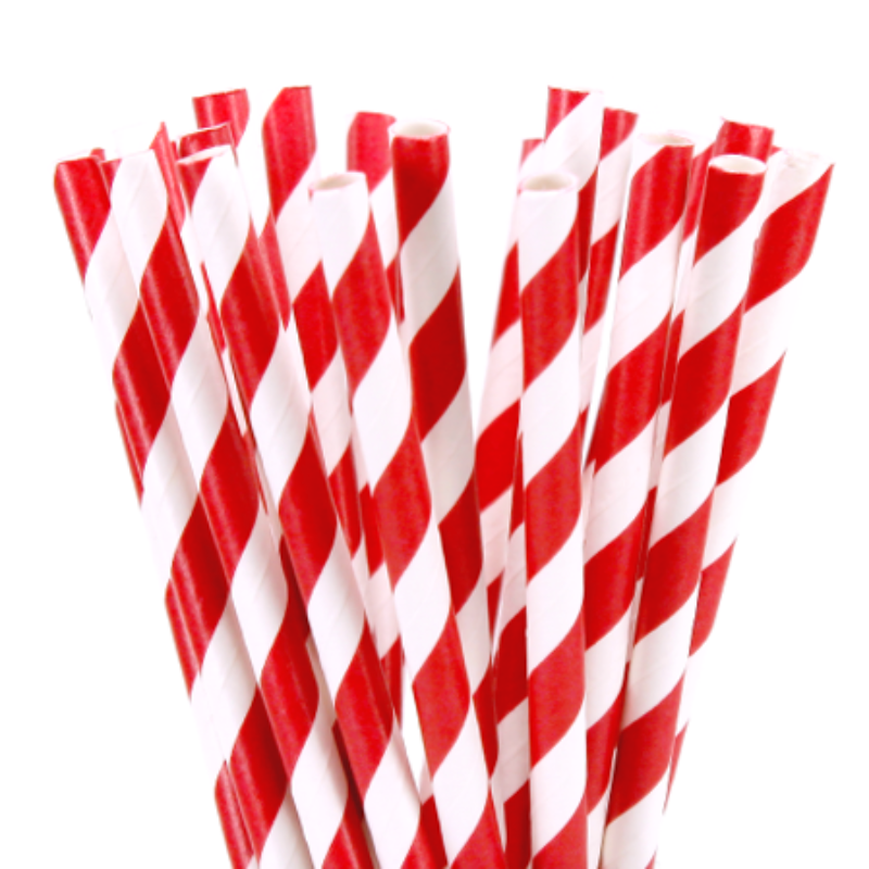 My Decorations 1000 Bulk Wholesale Pack Red White Drinking Straws Biodegradable Eco Paper Birthday Party Event Bistro Ba