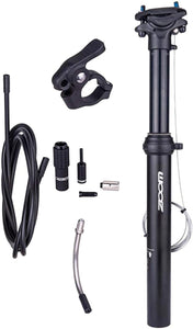 Zoom Spd-801 Dropper Seatpost Adjustable Height Via Thumb Remote Lever External Cable 31.6 Diameter 100Mm Travel