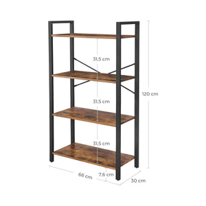 Vasagle 4-Tier Industrial Ladder Shelf Living Room Bookcase