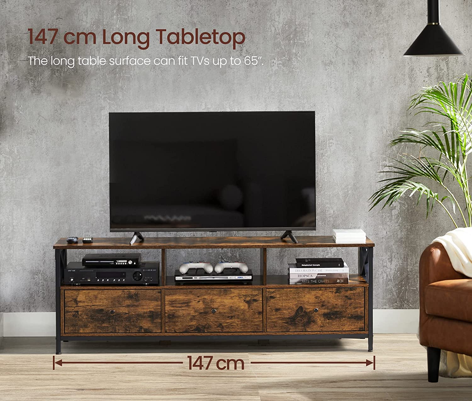 Vasagle Tv Stand Cabinet 147 X 40 50 Cm