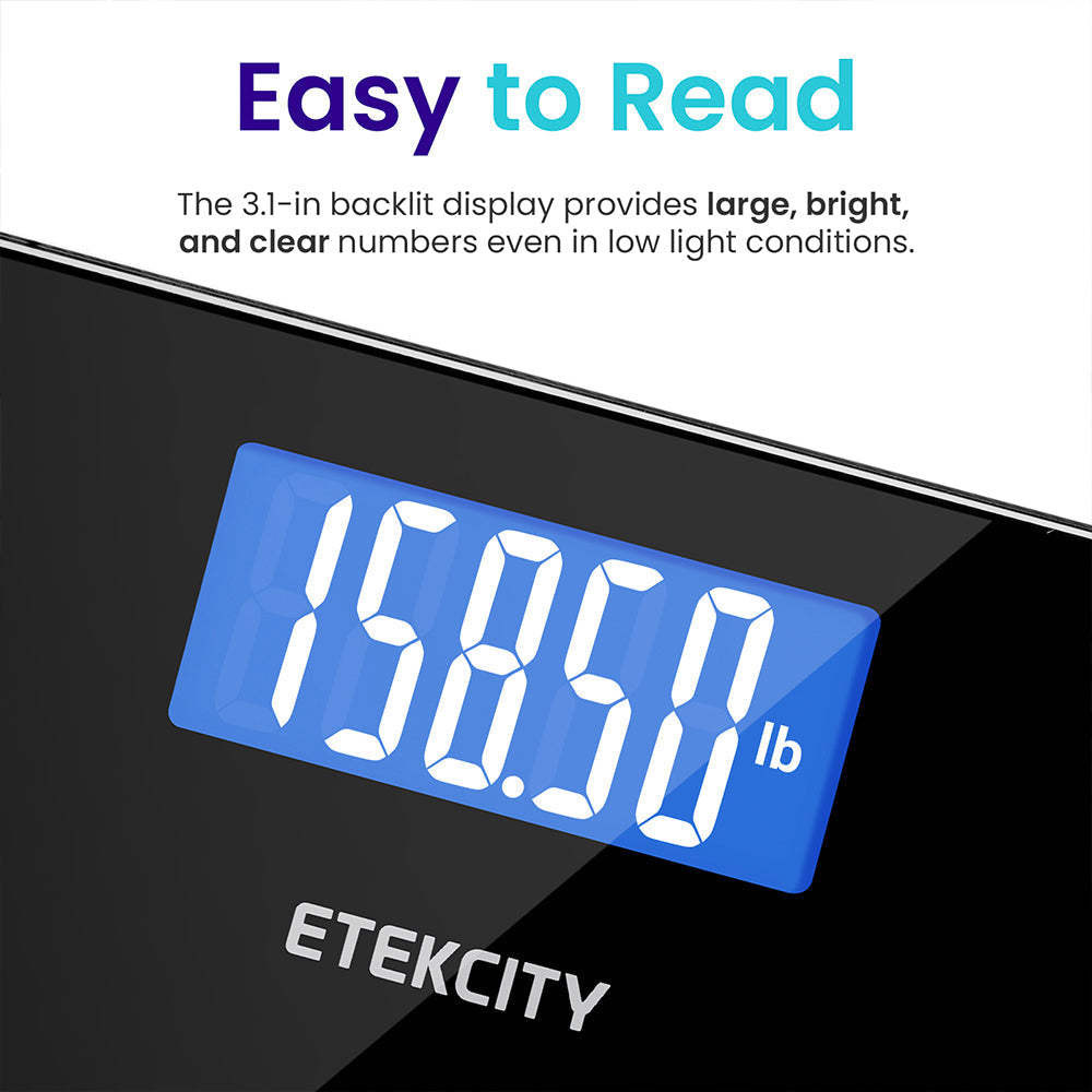 Etekcity Digital Body Weight Bathroom Scale - Black 2 Pack