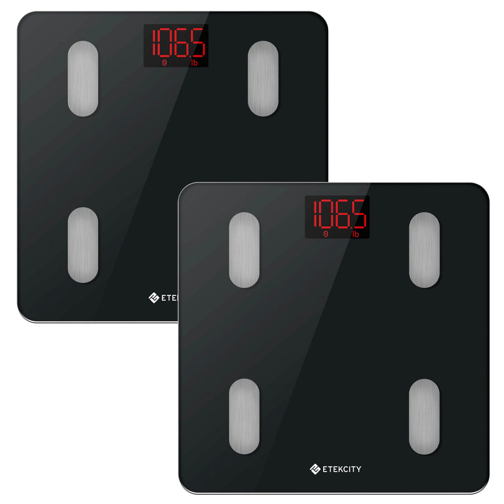 Etekcity Smart Wifi Scale For Body Weight - Black-2 Pack