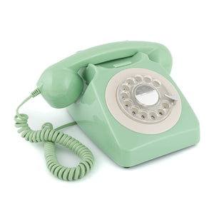 Gpo Retro 746 Rotary Telephone - Green