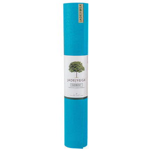 Jade Yoga Harmony Mat - Sky Blue & Iron Flask Wide Mouth Bottle With Spout Lid Fire 32Oz/950Ml Bundle