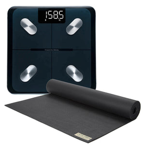 Jade Yoga Voyager Mat - Black & Etekcity Scale For Body Weight And Fat Percentage Bundle