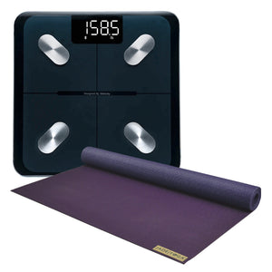 Jade Yoga Voyager Mat - Purple & Etekcity Scale For Body Weight And Fat Percentage Black Bundle