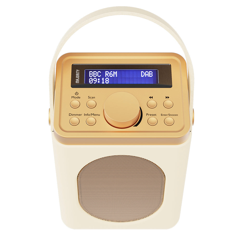 Majority Little Shelford Bluetooth & Dab Radio With Bluetooth-Cream