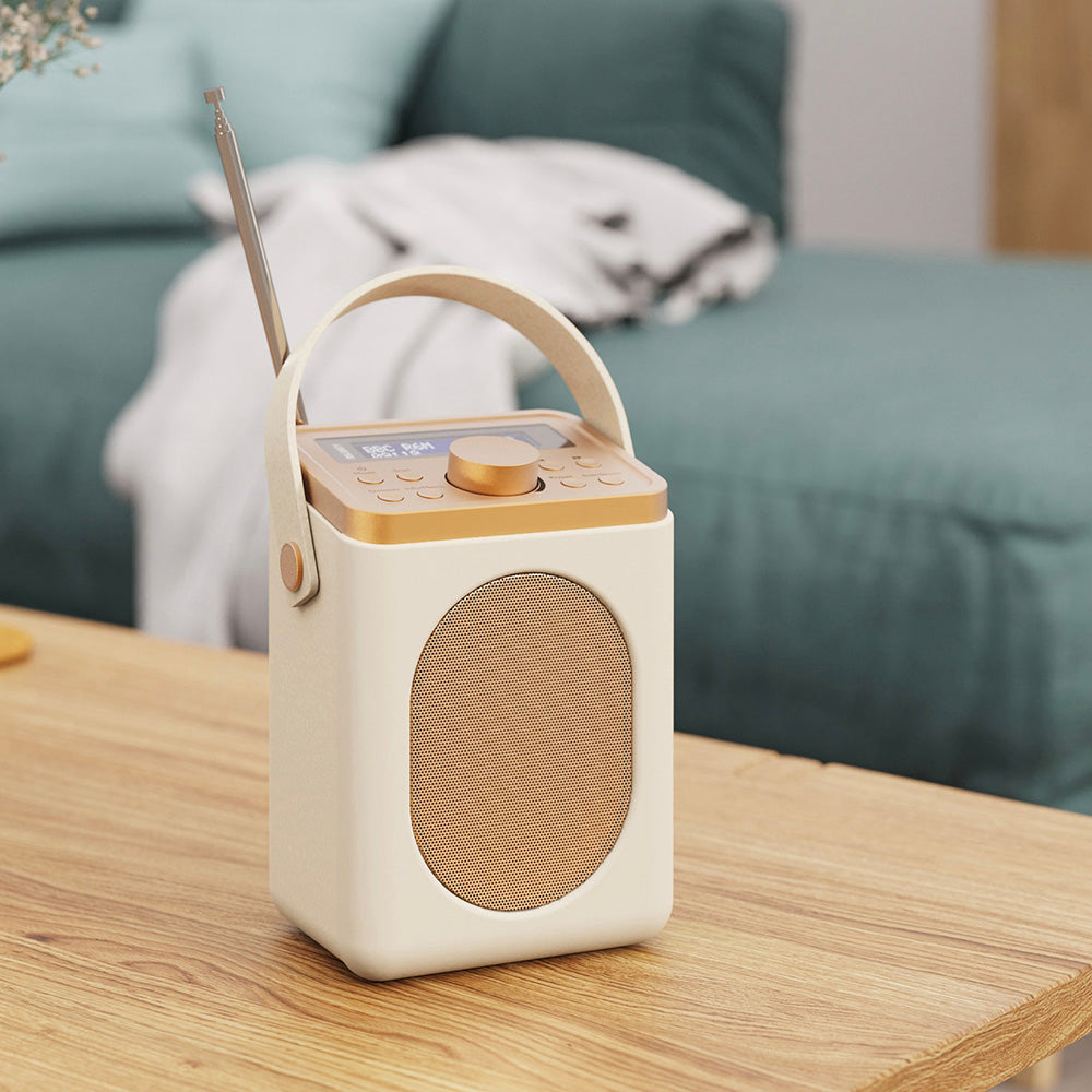 Majority Little Shelford Bluetooth & Dab Radio With Bluetooth-Cream