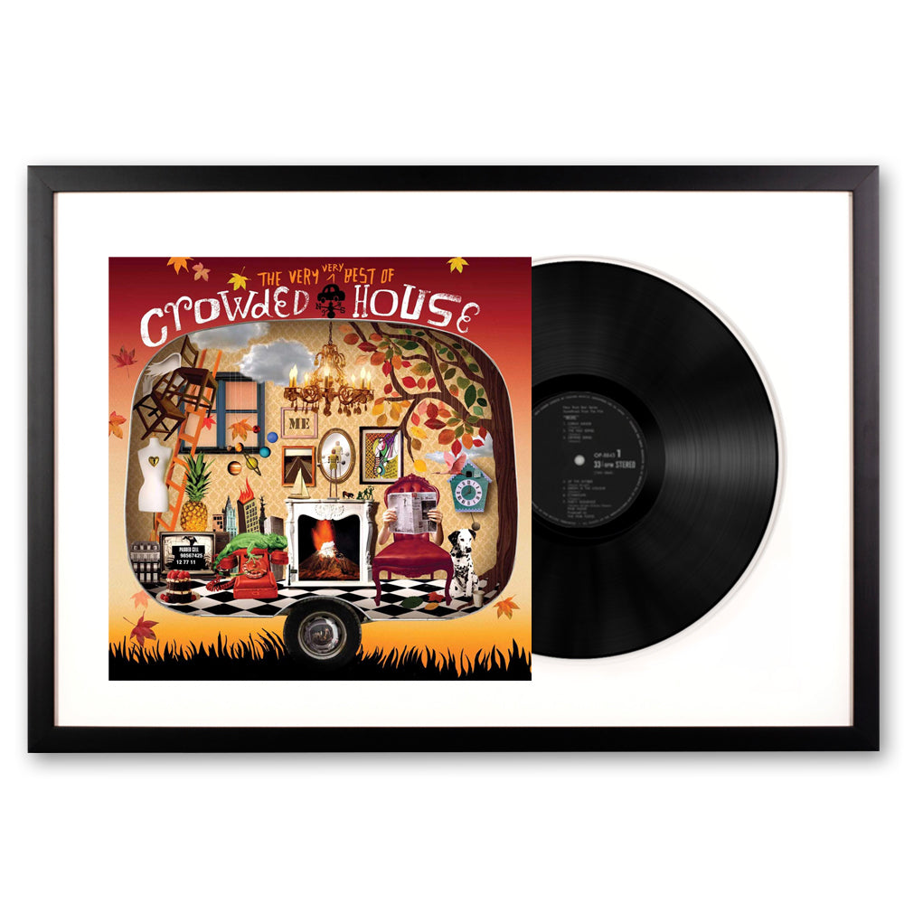 Framed Crowded House The Very Best Of Crowed - Double Vinyl Album Art