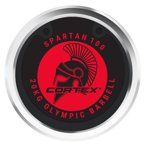 Cortex Spartan100 7Ft 20Kg Olympic Barbell (Black Oxide) With Lockjaw Collars