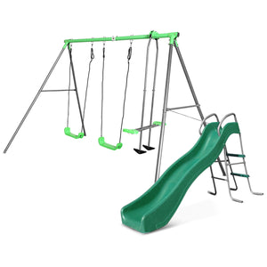 Lifespan Kids Hurley 2 Metal Swing Set With Slide