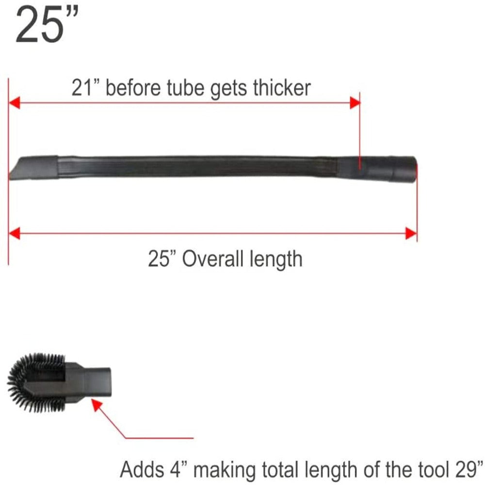 Long Flexi Crevice Tool With Radiator Brush 32 & 35 Mm