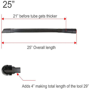 Long Flexi Crevice Tool With Radiator Brush 32 & 35 Mm