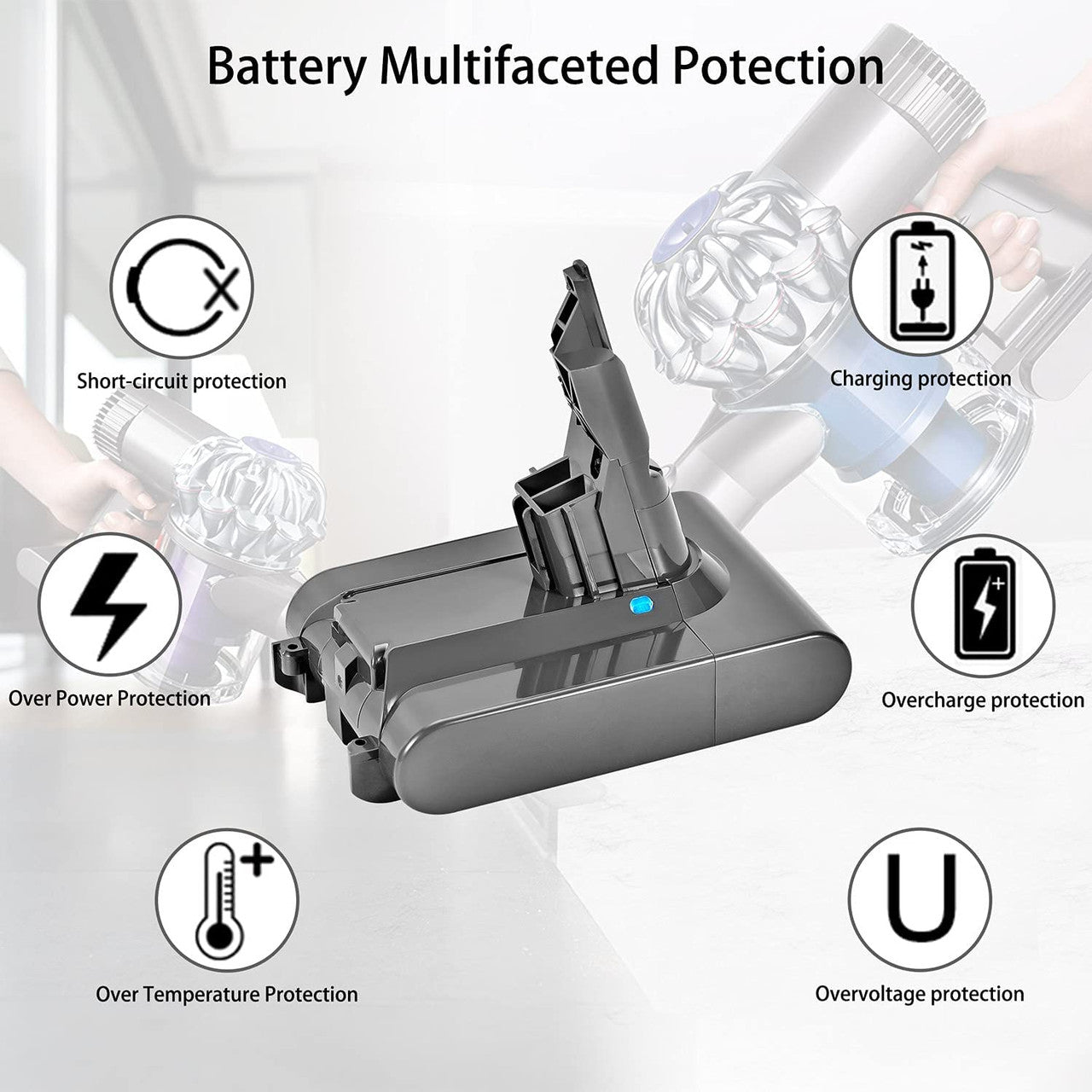 Battery For All Dyson V7 Sv11 Vacuum Cleaners