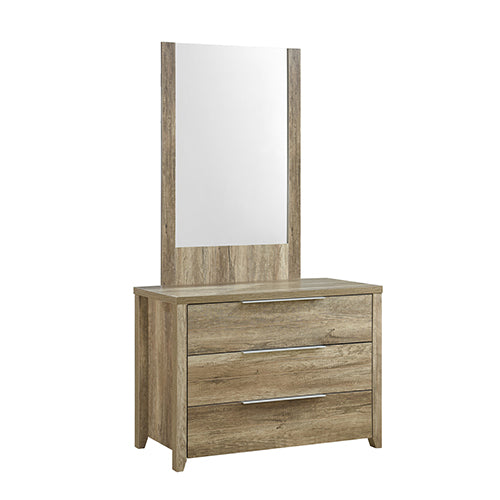 Dresser Storage Drawers Natural Wood Mdf Oak Colour Mirror