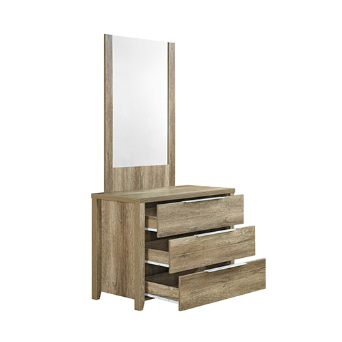 Dresser Storage Drawers Natural Wood Mdf Oak Colour Mirror