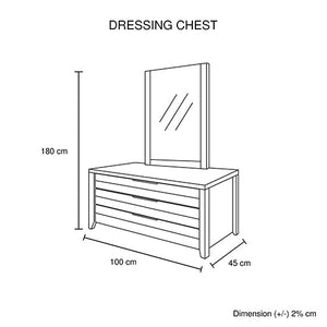 Dresser Storage Drawers Natural Wood Mdf Oak Colour Mirror