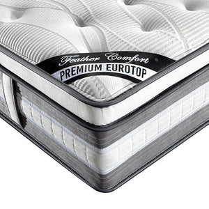 Mattress Euro Top King Size Pocket Spring Coil With Knitted Fabric Medium Firm 34Cm Thick