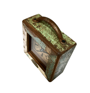 Small Recycle Square Table Clock