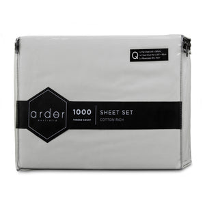 1000Tc Cotton Rich Sheet Set - King Single