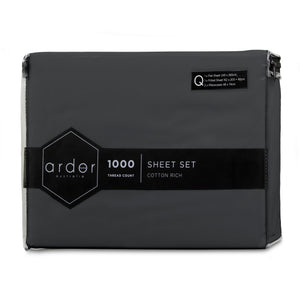 1000Tc Cotton Rich Sheet Set - King Single