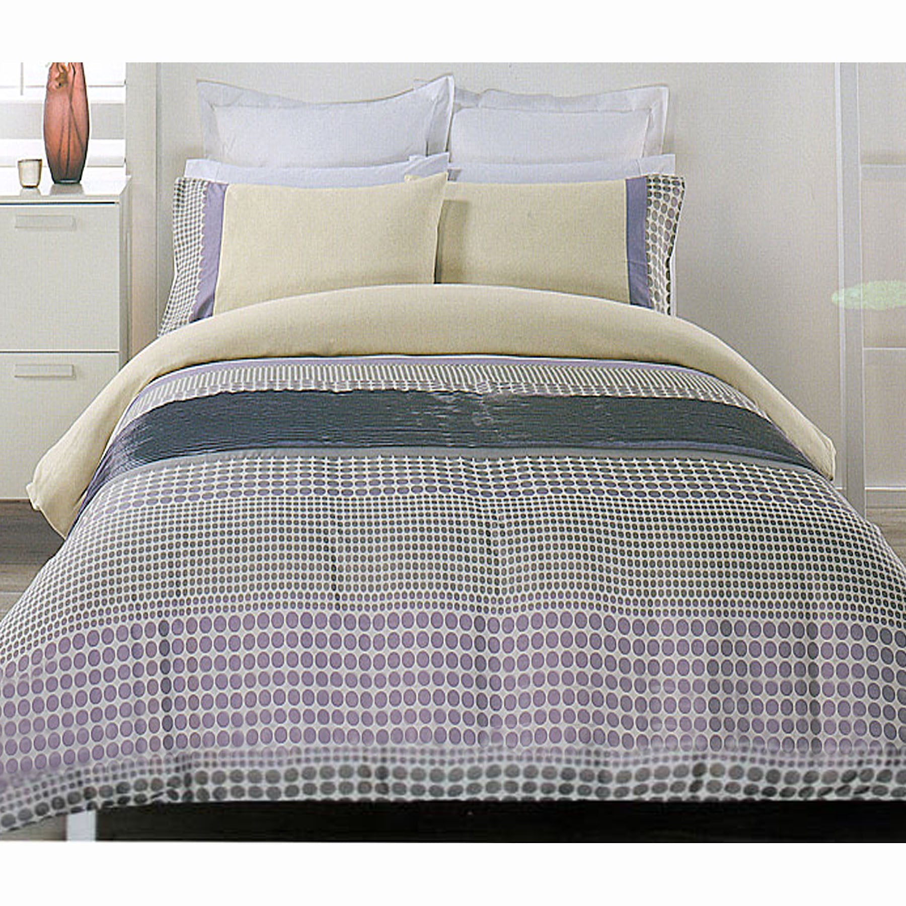 Brie Lilac Grey Quilt Cover Set