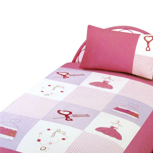 Diva Girls Accessories Embroidered Quilt Cover Set Single