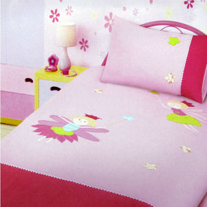 Fairies Embroidered Quilt Cover Set Single