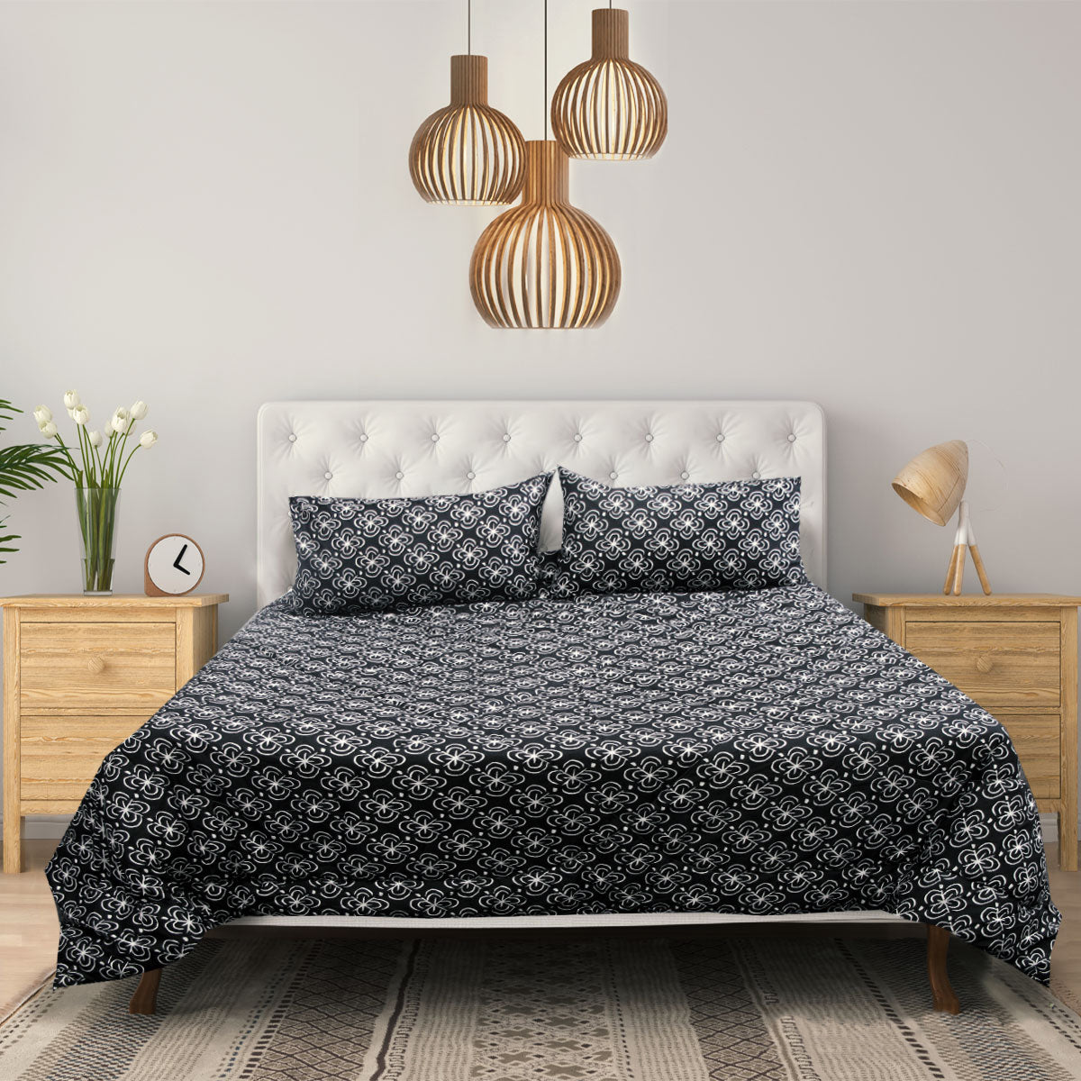 Assorted Brands 3 Piece Botanica Printed Comforter Set Rosebud Queen/King