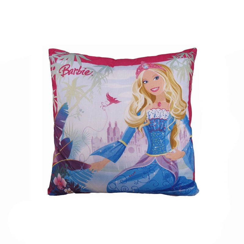 Disney Barbie Filled Square Cushion