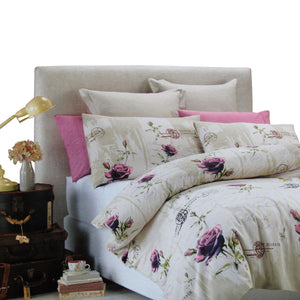 Belmondo French Rose Easy Care Quilt Cover Set