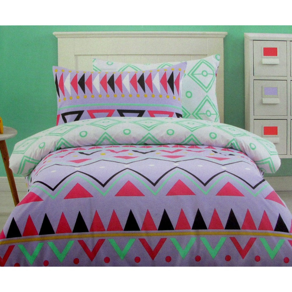 250Tc Tribal Dream 100% Cotton Quilt Cover Set Single