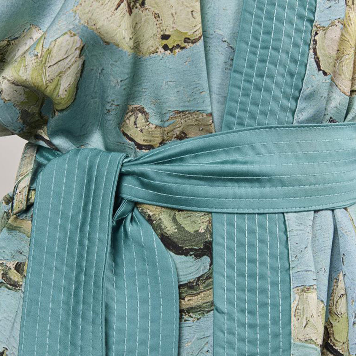 Bedding House Van Gogh Almond Blossom Blue Kimono Bath Robe Large/Extra