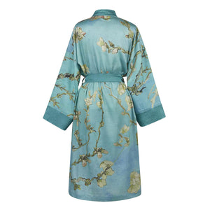 Bedding House Van Gogh Almond Blossom Blue Kimono Bath Robe Large/Extra