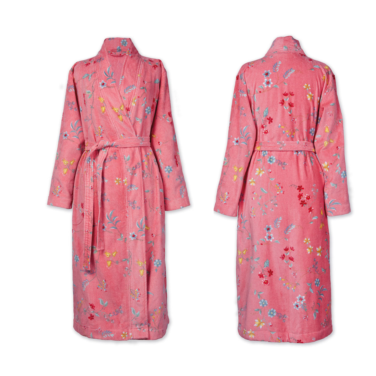 Pip Studio Les Fleurs Cotton Bath Robe Blue M