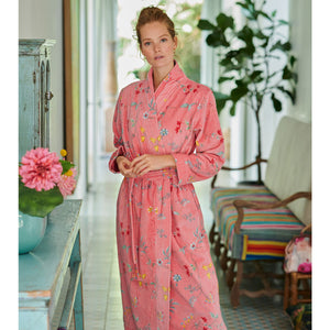 Pip Studio Les Fleurs Cotton Bath Robe Blue M