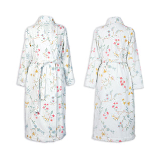 Pip Studio Les Fleurs Cotton Bath Robe Blue M