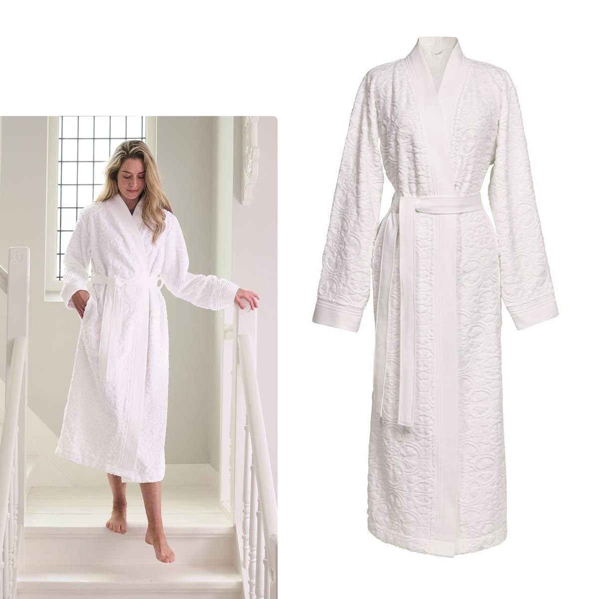 Pip Studio Mosaic De White Cotton Bathrobe