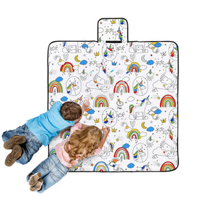 Happy Kids Dream Big Colour Me In Picnic Blanket 125 X Cm