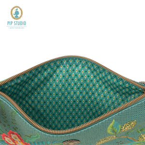 Pip Studio Fleur Mix Green Medium Cosmetic Flat Pouch